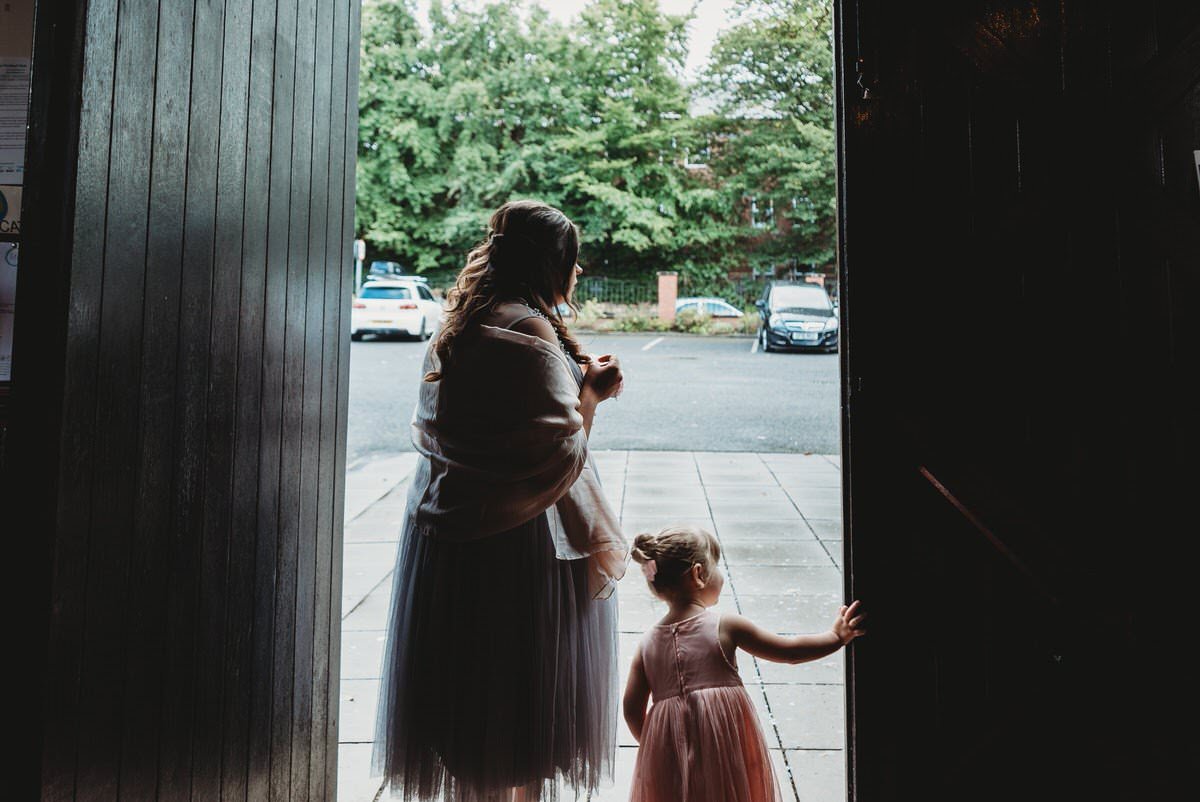 St Johns Chorlton Wedding Waiting for the bride