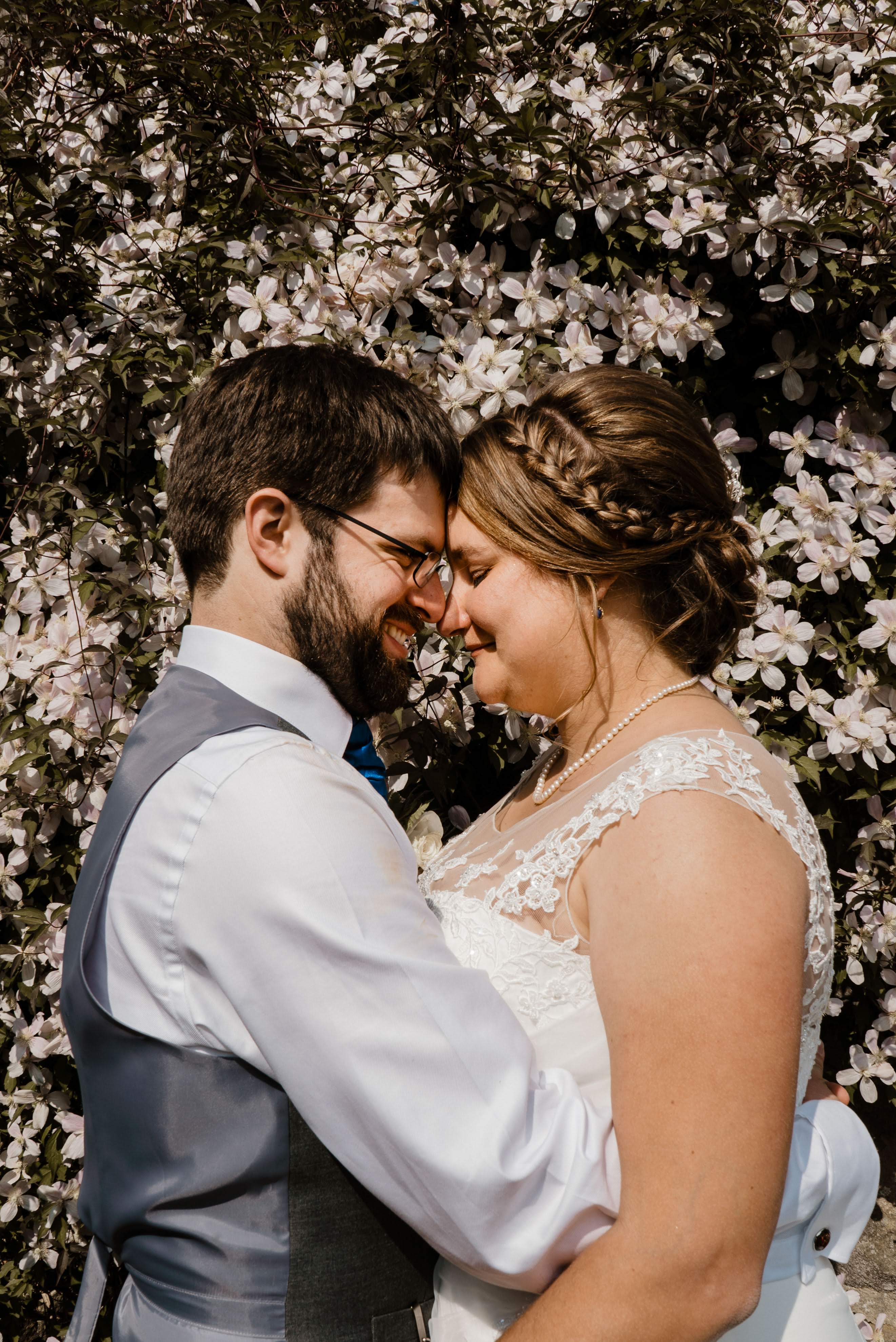 cute bride and groom photo
