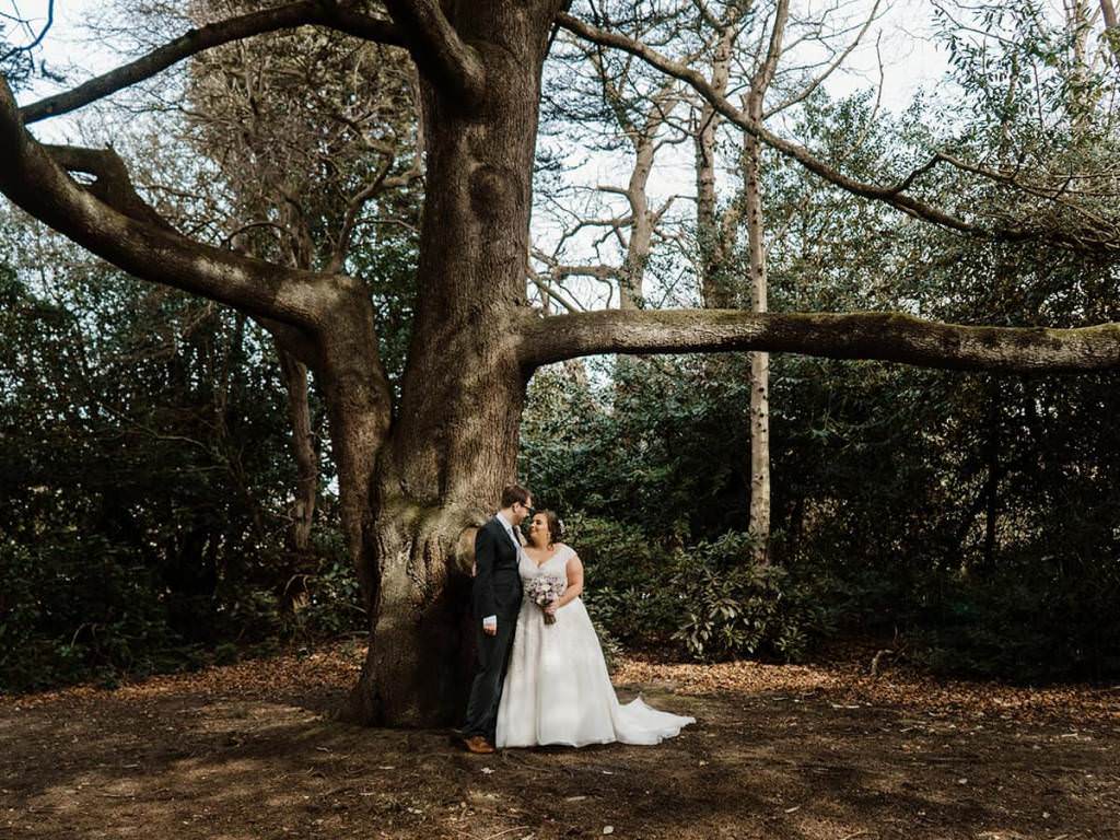 Groom and Bride Weetwood Manor
