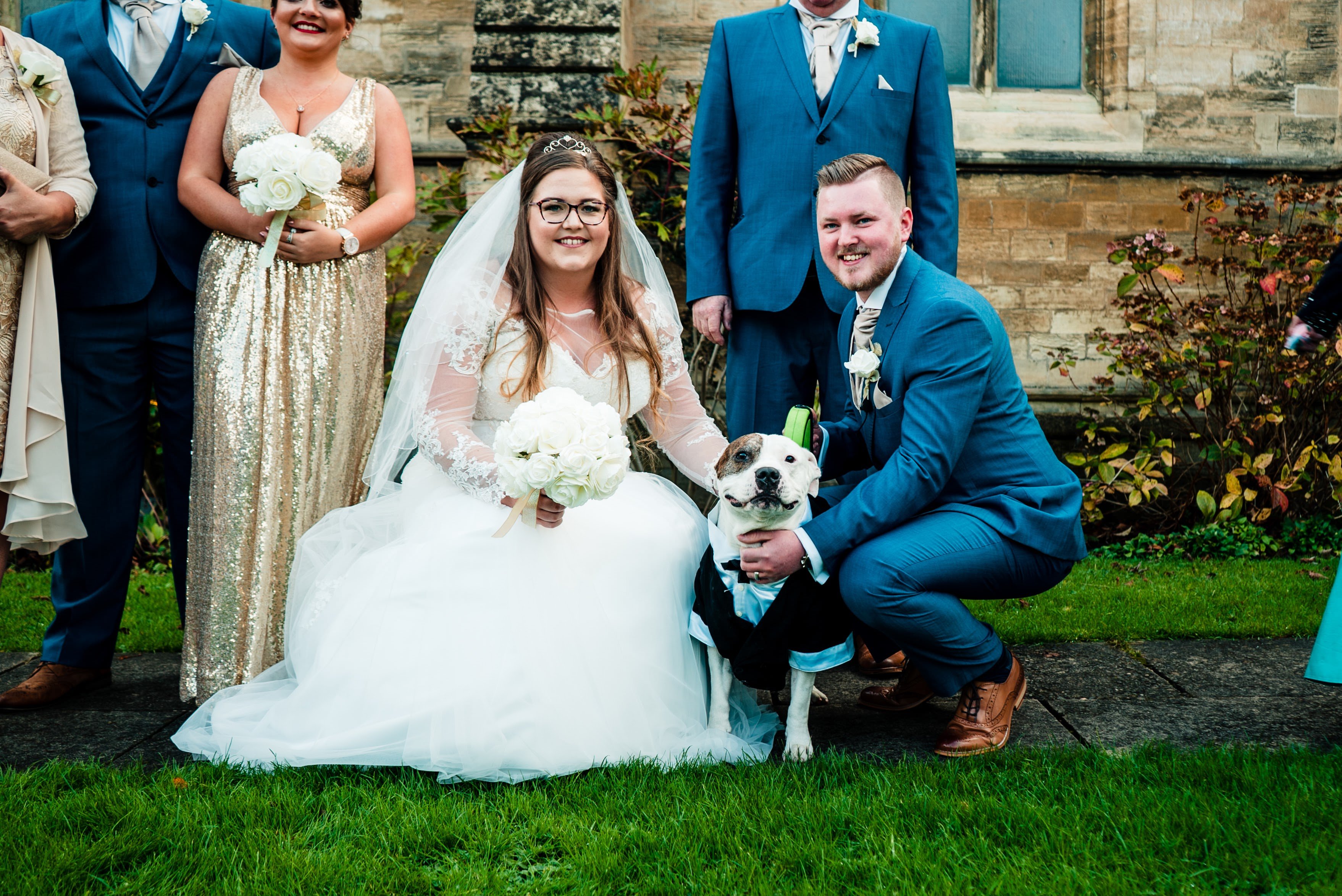 Wedding Photos with their dog