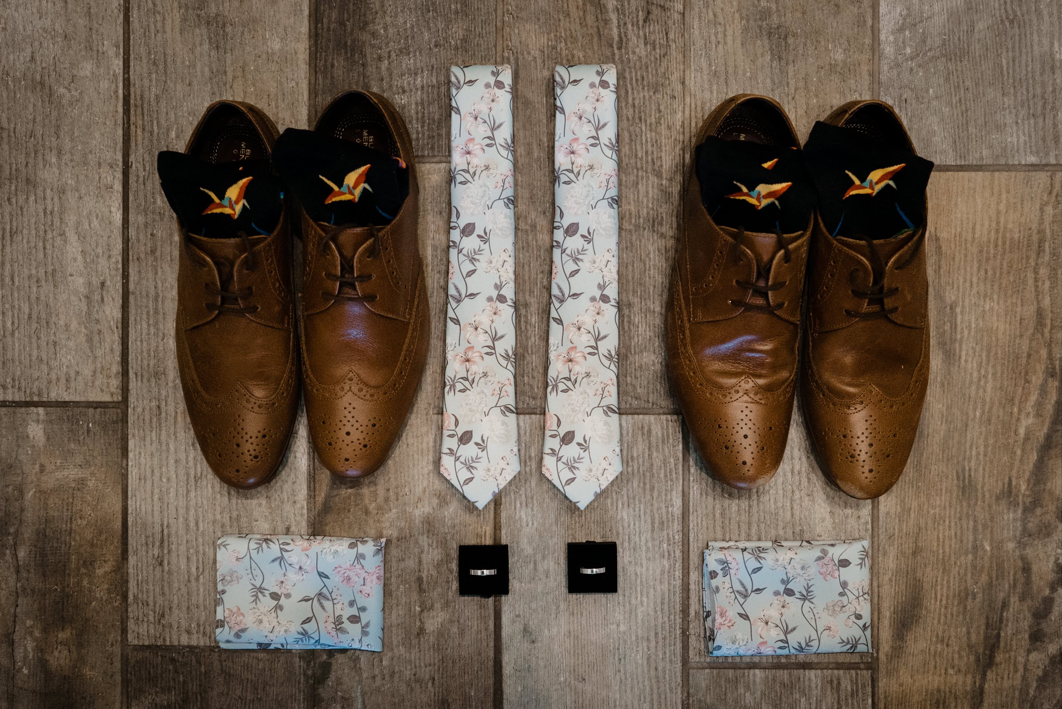Groom and Groom Wedding Flat Lay